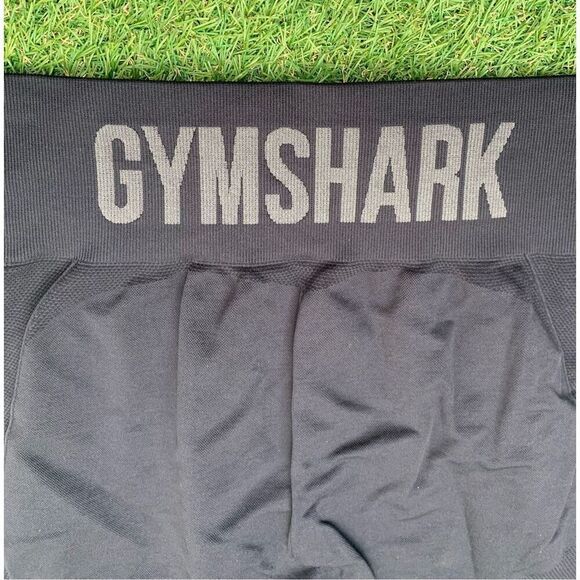 NEW NWOT GYMSHARK VITAL 7” SEAMLESS BLACK HEATHER BIKER SHORTS sz L - Picture 5 of 7